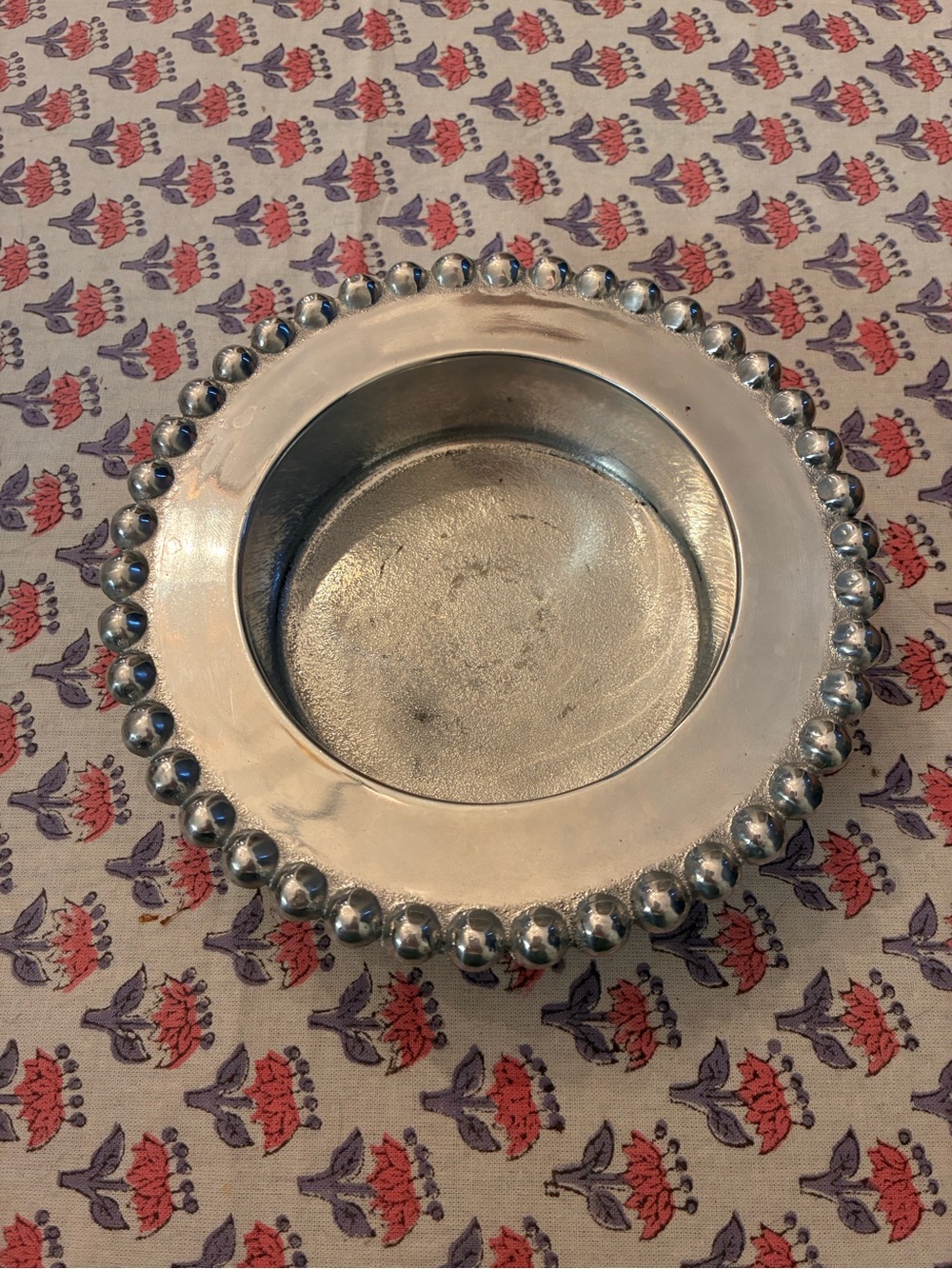 Mariposa Silver Beaded Wine Coaster